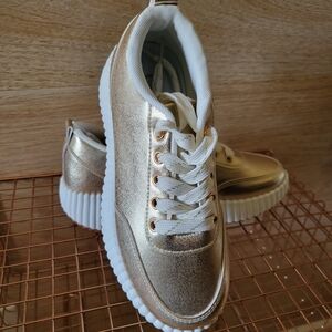 Metallic Gold Women's Sneakers